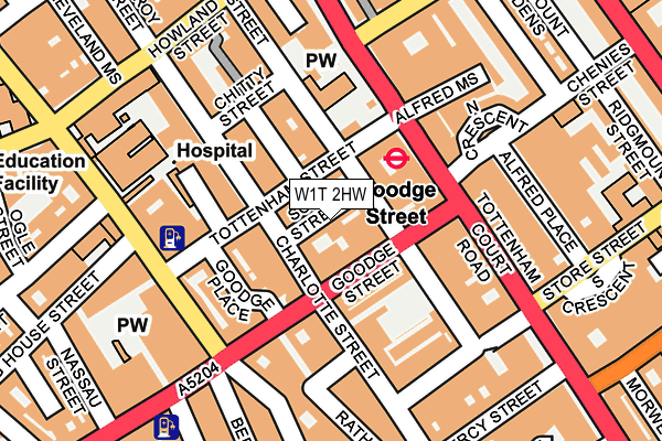 W1T 2HW map - OS OpenMap – Local (Ordnance Survey) W1T 2HW map - OS OpenMap – Local (Ordnance Survey)