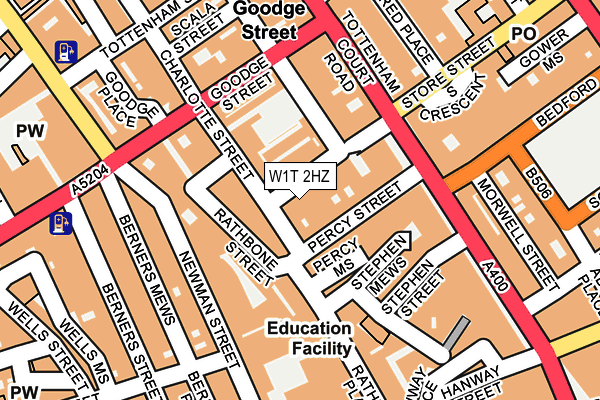 W1T 2HZ map - OS OpenMap – Local (Ordnance Survey) W1T 2HZ map - OS OpenMap – Local (Ordnance Survey)