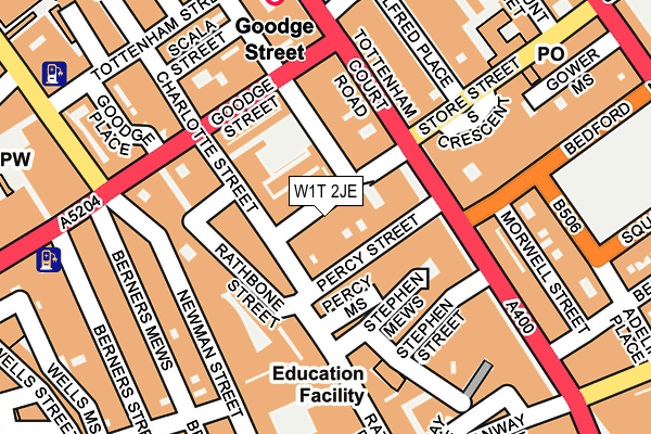 W1T 2JE map - OS OpenMap – Local (Ordnance Survey) W1T 2JE map - OS OpenMap – Local (Ordnance Survey)