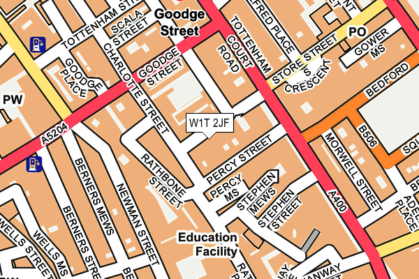 W1T 2JF map - OS OpenMap – Local (Ordnance Survey) W1T 2JF map - OS OpenMap – Local (Ordnance Survey)