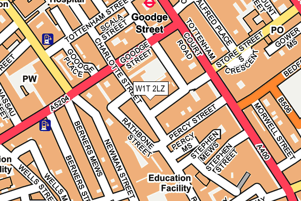 W1T 2LZ map - OS OpenMap – Local (Ordnance Survey) W1T 2LZ map - OS OpenMap – Local (Ordnance Survey)