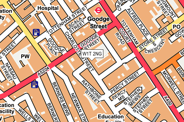 W1T 2NG map - OS OpenMap – Local (Ordnance Survey) W1T 2NG map - OS OpenMap – Local (Ordnance Survey)