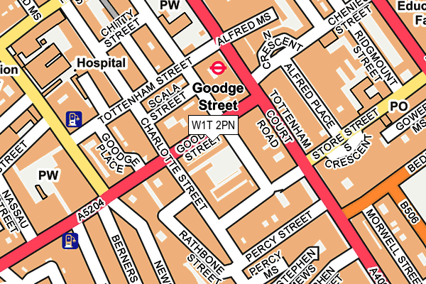 W1T 2PN map - OS OpenMap – Local (Ordnance Survey) W1T 2PN map - OS OpenMap – Local (Ordnance Survey)