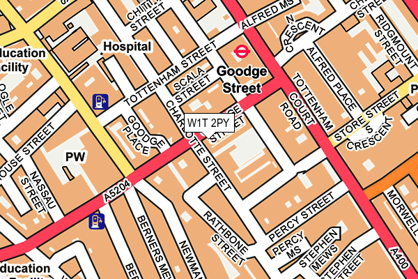 W1T 2PY map - OS OpenMap – Local (Ordnance Survey) W1T 2PY map - OS OpenMap – Local (Ordnance Survey)