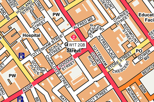 W1T 2QB map - OS OpenMap – Local (Ordnance Survey) W1T 2QB map - OS OpenMap – Local (Ordnance Survey)