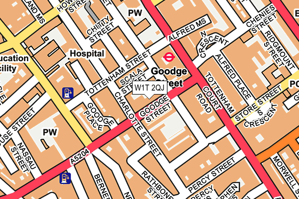 W1T 2QJ map - OS OpenMap – Local (Ordnance Survey) W1T 2QJ map - OS OpenMap – Local (Ordnance Survey)