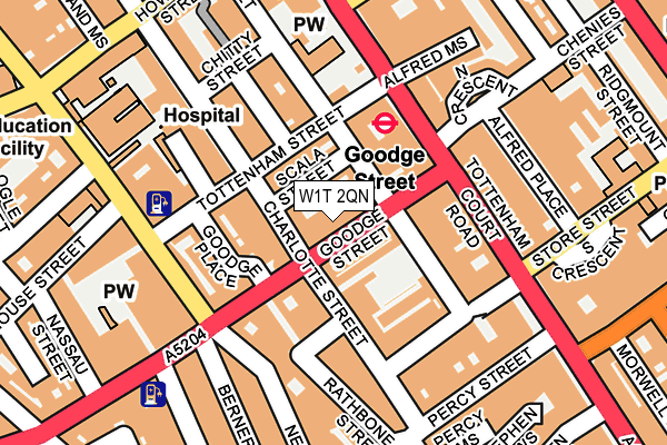 W1T 2QN map - OS OpenMap – Local (Ordnance Survey) W1T 2QN map - OS OpenMap – Local (Ordnance Survey)