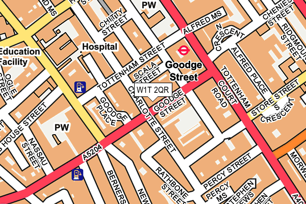 W1T 2QR map - OS OpenMap – Local (Ordnance Survey) W1T 2QR map - OS OpenMap – Local (Ordnance Survey)