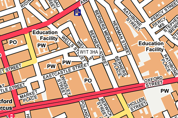 W1T 3HA map - OS OpenMap – Local (Ordnance Survey) W1T 3HA map - OS OpenMap – Local (Ordnance Survey)