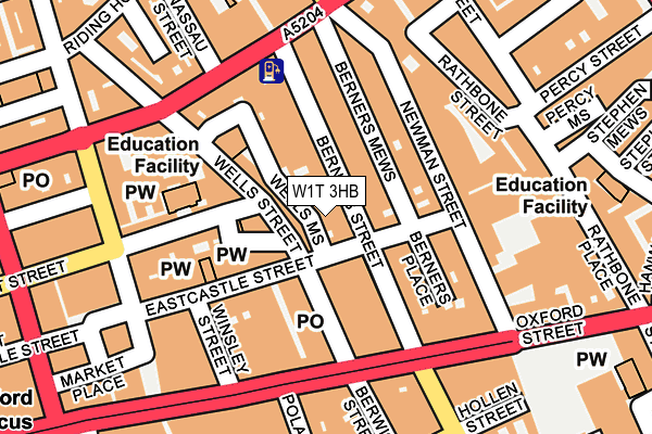W1T 3HB map - OS OpenMap – Local (Ordnance Survey) W1T 3HB map - OS OpenMap – Local (Ordnance Survey)