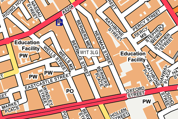 W1T 3LG map - OS OpenMap – Local (Ordnance Survey) W1T 3LG map - OS OpenMap – Local (Ordnance Survey)