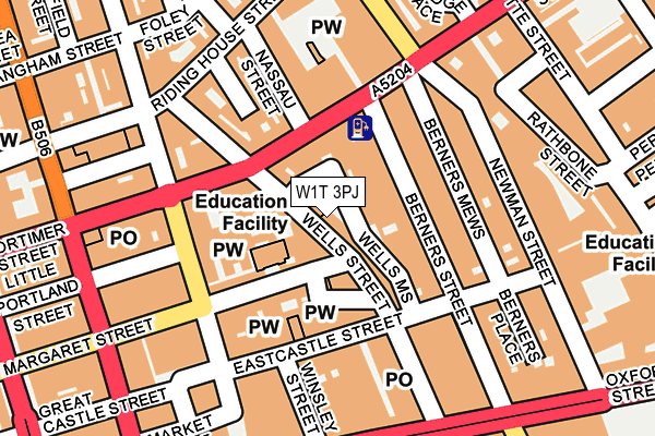 W1T 3PJ map - OS OpenMap – Local (Ordnance Survey) W1T 3PJ map - OS OpenMap – Local (Ordnance Survey)