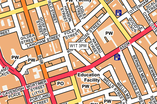 W1T 3PW map - OS OpenMap – Local (Ordnance Survey) W1T 3PW map - OS OpenMap – Local (Ordnance Survey)