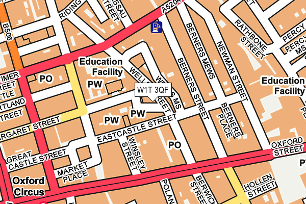 W1T 3QF map - OS OpenMap – Local (Ordnance Survey) W1T 3QF map - OS OpenMap – Local (Ordnance Survey)