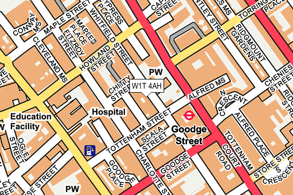 W1T 4AH map - OS OpenMap – Local (Ordnance Survey) W1T 4AH map - OS OpenMap – Local (Ordnance Survey)