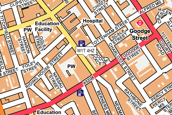 W1T 4HZ map - OS OpenMap – Local (Ordnance Survey) W1T 4HZ map - OS OpenMap – Local (Ordnance Survey)