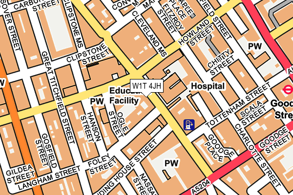 W1T 4JH map - OS OpenMap – Local (Ordnance Survey) W1T 4JH map - OS OpenMap – Local (Ordnance Survey)