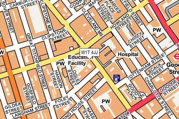 W1T 4JJ map - OS OpenMap – Local (Ordnance Survey) W1T 4JJ map - OS OpenMap – Local (Ordnance Survey)