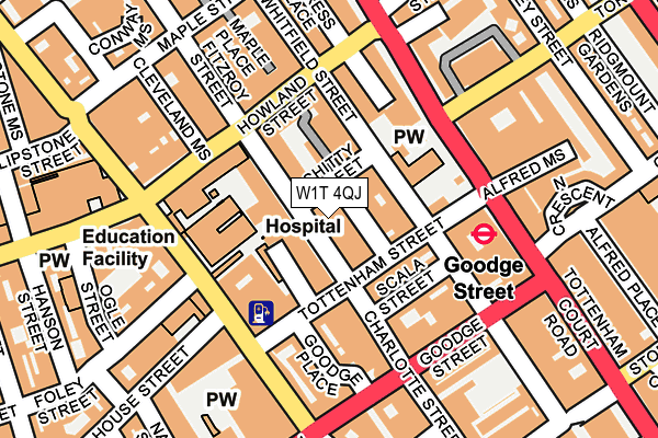 W1T 4QJ map - OS OpenMap – Local (Ordnance Survey) W1T 4QJ map - OS OpenMap – Local (Ordnance Survey)