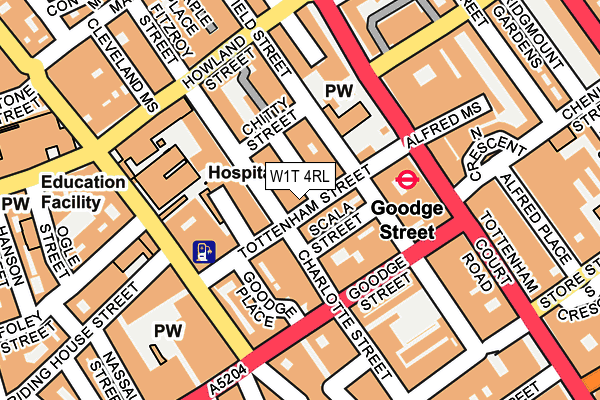 W1T 4RL map - OS OpenMap – Local (Ordnance Survey) W1T 4RL map - OS OpenMap – Local (Ordnance Survey)