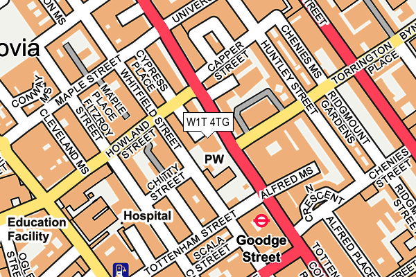 W1T 4TG map - OS OpenMap – Local (Ordnance Survey) W1T 4TG map - OS OpenMap – Local (Ordnance Survey)