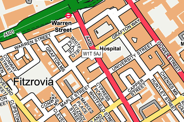 W1T 5AJ map - OS OpenMap – Local (Ordnance Survey) W1T 5AJ map - OS OpenMap – Local (Ordnance Survey)