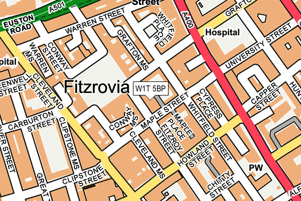W1T 5BP map - OS OpenMap – Local (Ordnance Survey) W1T 5BP map - OS OpenMap – Local (Ordnance Survey)