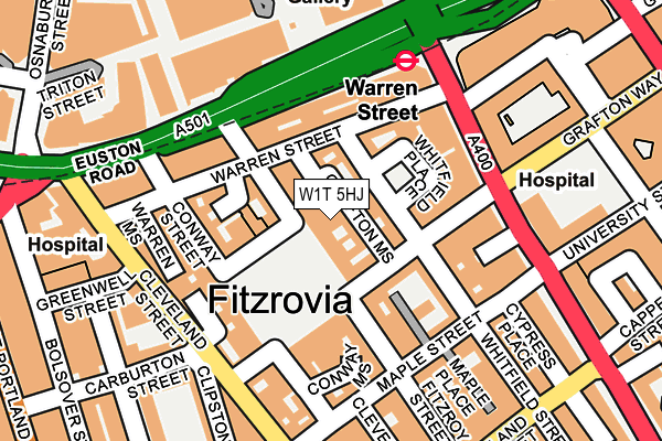W1T 5HJ map - OS OpenMap – Local (Ordnance Survey) W1T 5HJ map - OS OpenMap – Local (Ordnance Survey)