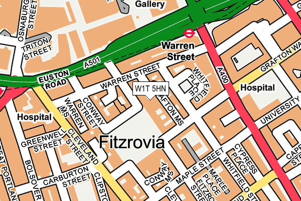 W1T 5HN map - OS OpenMap – Local (Ordnance Survey) W1T 5HN map - OS OpenMap – Local (Ordnance Survey)