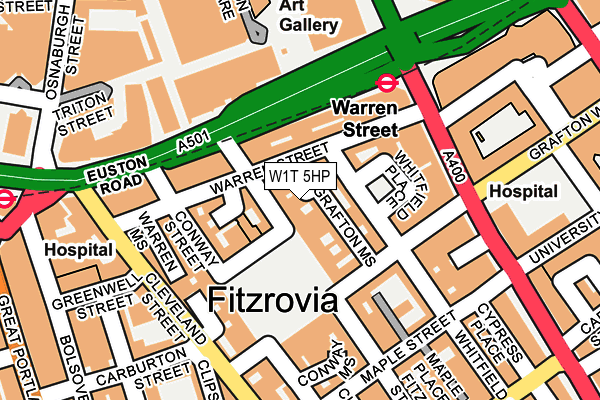 W1T 5HP map - OS OpenMap – Local (Ordnance Survey) W1T 5HP map - OS OpenMap – Local (Ordnance Survey)