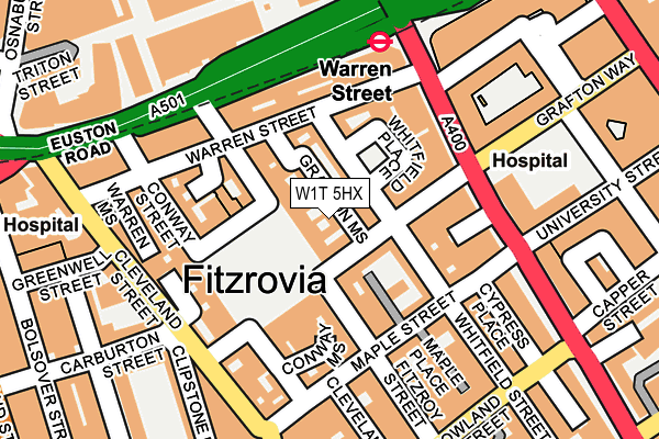 W1T 5HX map - OS OpenMap – Local (Ordnance Survey) W1T 5HX map - OS OpenMap – Local (Ordnance Survey)