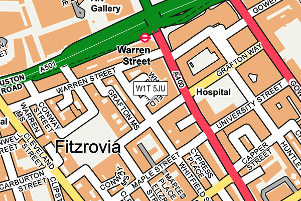 W1T 5JU map - OS OpenMap – Local (Ordnance Survey) W1T 5JU map - OS OpenMap – Local (Ordnance Survey)