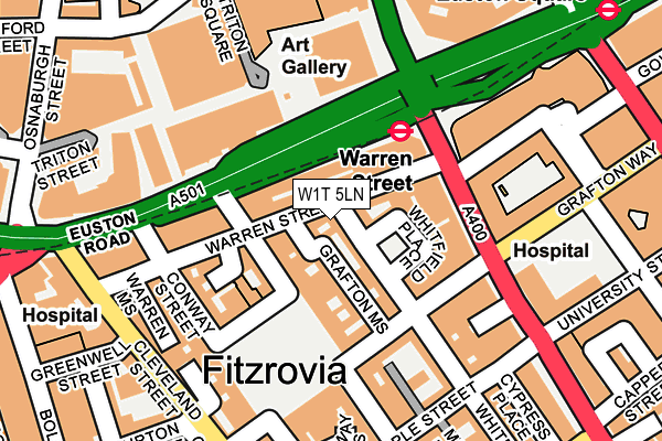 W1T 5LN map - OS OpenMap – Local (Ordnance Survey) W1T 5LN map - OS OpenMap – Local (Ordnance Survey)