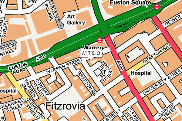 W1T 5LQ map - OS OpenMap – Local (Ordnance Survey) W1T 5LQ map - OS OpenMap – Local (Ordnance Survey)