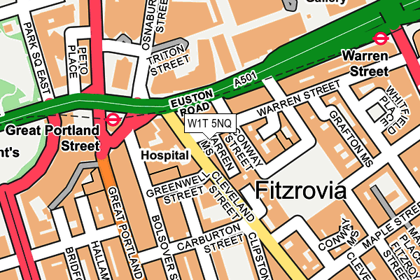 W1T 5NQ map - OS OpenMap – Local (Ordnance Survey) W1T 5NQ map - OS OpenMap – Local (Ordnance Survey)