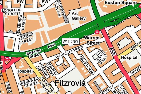 W1T 5NW map - OS OpenMap – Local (Ordnance Survey) W1T 5NW map - OS OpenMap – Local (Ordnance Survey)