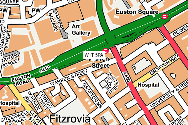W1T 5PA map - OS OpenMap – Local (Ordnance Survey) W1T 5PA map - OS OpenMap – Local (Ordnance Survey)