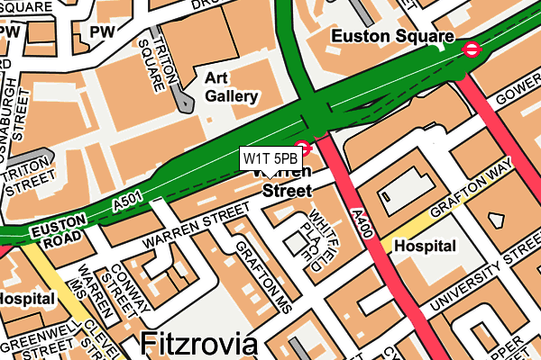 W1T 5PB map - OS OpenMap – Local (Ordnance Survey) W1T 5PB map - OS OpenMap – Local (Ordnance Survey)