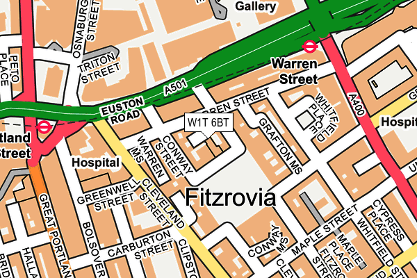 W1T 6BT map - OS OpenMap – Local (Ordnance Survey) W1T 6BT map - OS OpenMap – Local (Ordnance Survey)