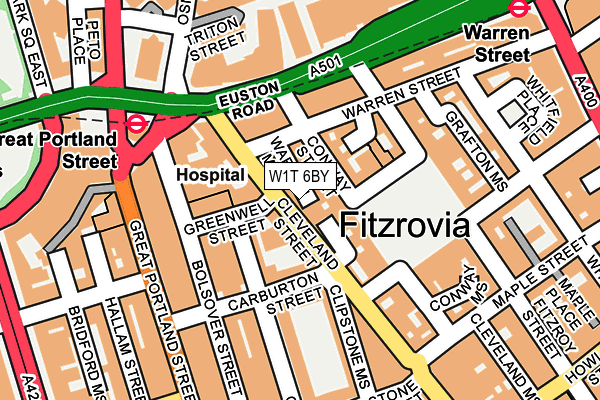 W1T 6BY map - OS OpenMap – Local (Ordnance Survey) W1T 6BY map - OS OpenMap – Local (Ordnance Survey)