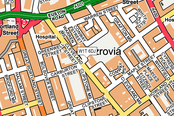 W1T 6DJ map - OS OpenMap – Local (Ordnance Survey) W1T 6DJ map - OS OpenMap – Local (Ordnance Survey)