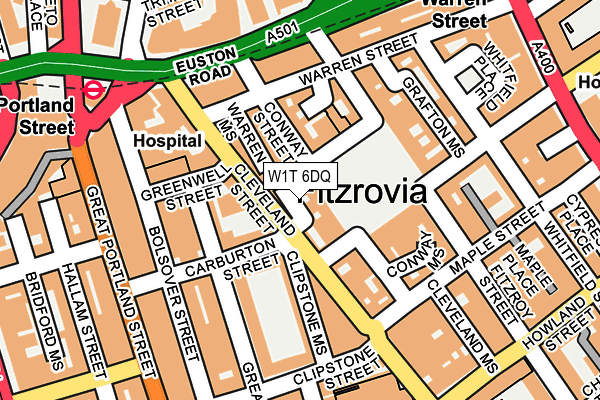 W1T 6DQ map - OS OpenMap – Local (Ordnance Survey) W1T 6DQ map - OS OpenMap – Local (Ordnance Survey)