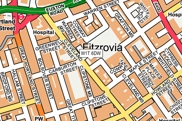 W1T 6DW map - OS OpenMap – Local (Ordnance Survey) W1T 6DW map - OS OpenMap – Local (Ordnance Survey)