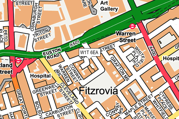 W1T 6EA map - OS OpenMap – Local (Ordnance Survey) W1T 6EA map - OS OpenMap – Local (Ordnance Survey)