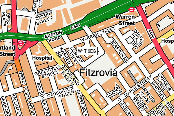 W1T 6EG map - OS OpenMap – Local (Ordnance Survey) W1T 6EG map - OS OpenMap – Local (Ordnance Survey)