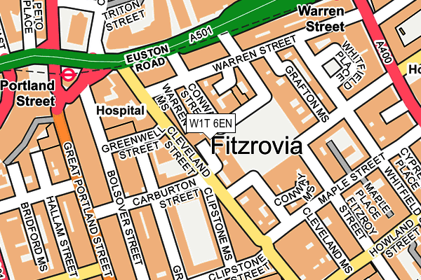 W1T 6EN map - OS OpenMap – Local (Ordnance Survey)