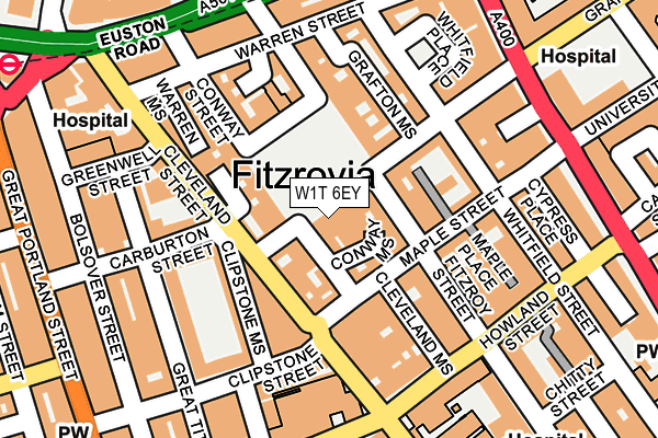 W1T 6EY map - OS OpenMap – Local (Ordnance Survey) W1T 6EY map - OS OpenMap – Local (Ordnance Survey)