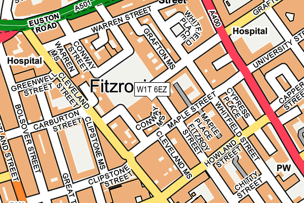 W1T 6EZ map - OS OpenMap – Local (Ordnance Survey) W1T 6EZ map - OS OpenMap – Local (Ordnance Survey)