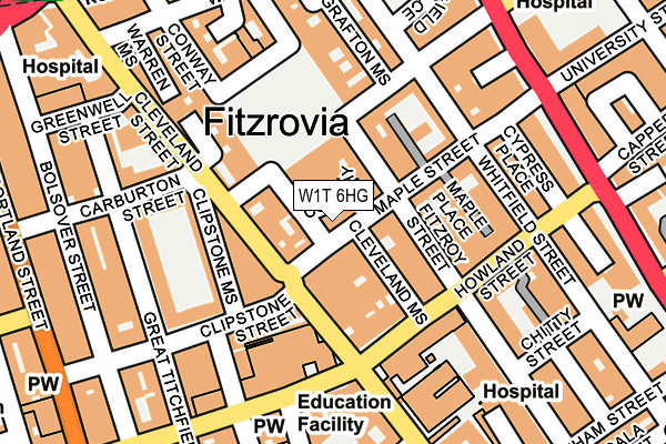 W1T 6HG map - OS OpenMap – Local (Ordnance Survey) W1T 6HG map - OS OpenMap – Local (Ordnance Survey)