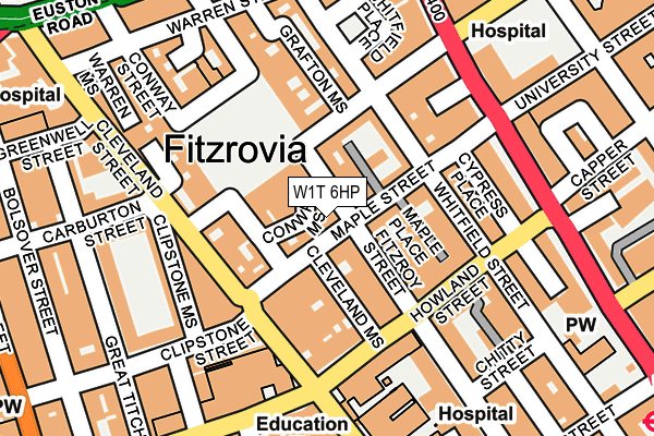 W1T 6HP map - OS OpenMap – Local (Ordnance Survey) W1T 6HP map - OS OpenMap – Local (Ordnance Survey)